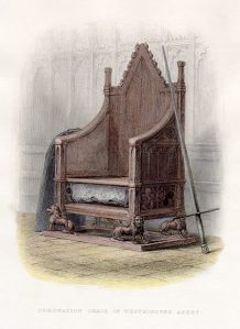 Coronation Chair. Anonymous Engraver. Published in A History of England (1855)