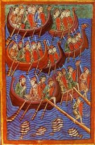 danish seamen, painted mid 12th century